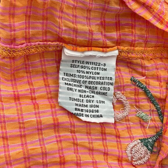 Johnny Was Workshop Olinda Puff Sleeve Effortless Blouse Embr Florals XS NWT - Picture 11 of 12